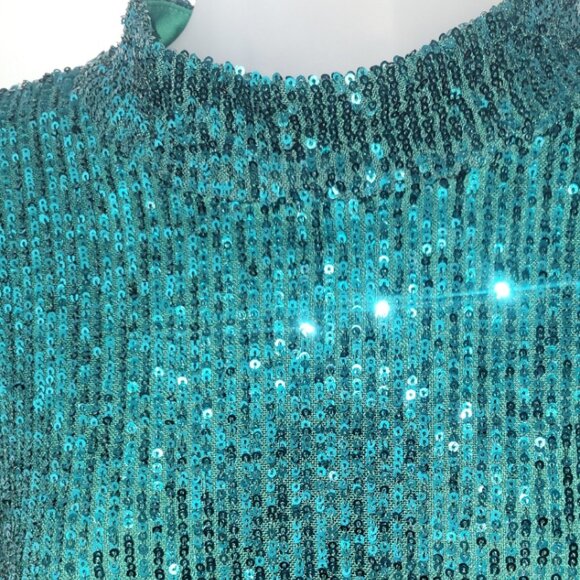 Eloquii Mock Neck Sequin Dress with Puff Sleeves Size 16 (NWT) - Picture 11 of 11